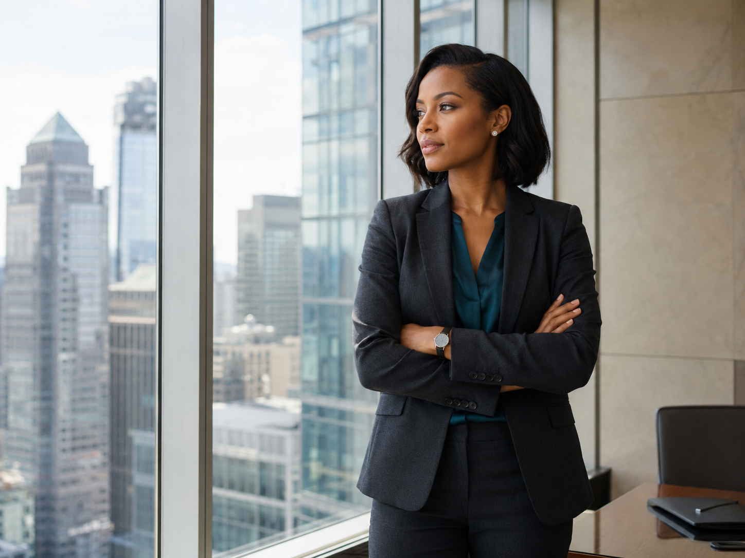 Professional contemplating